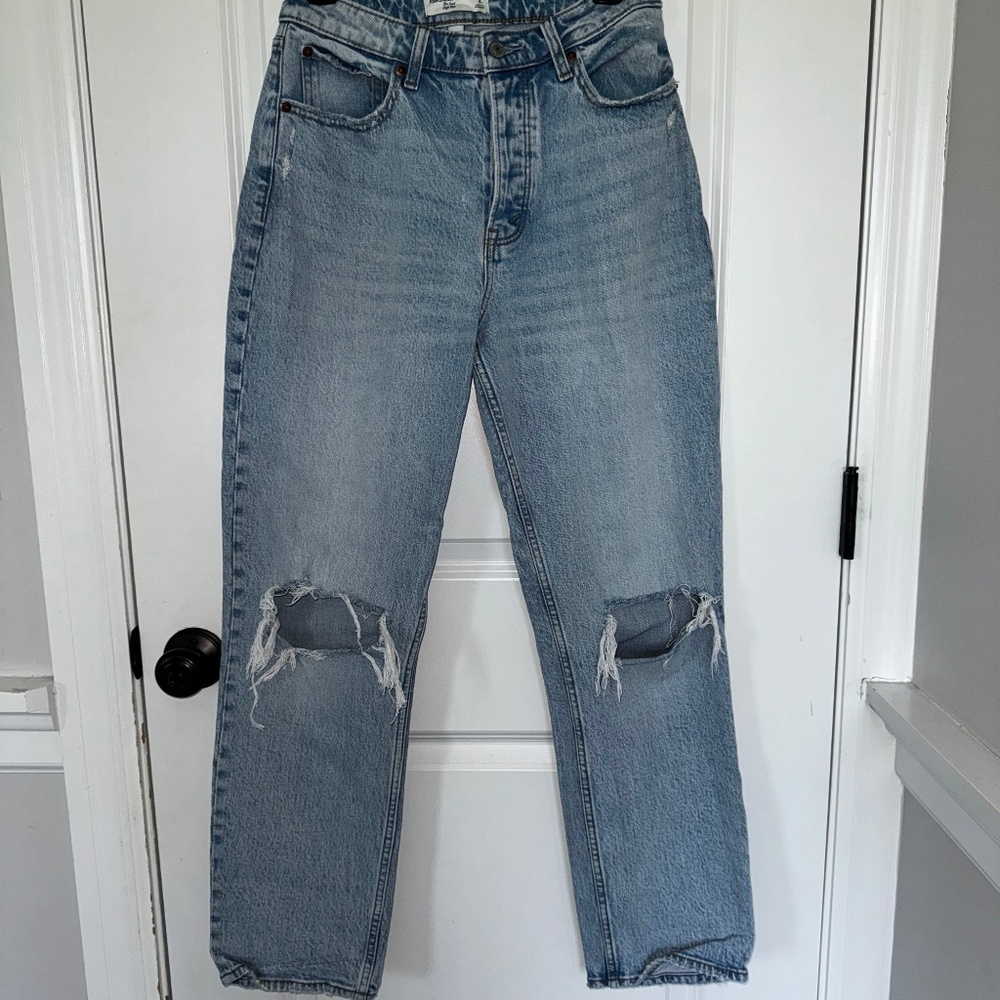 Abercrombie High Rise Curve Love Dad Jean